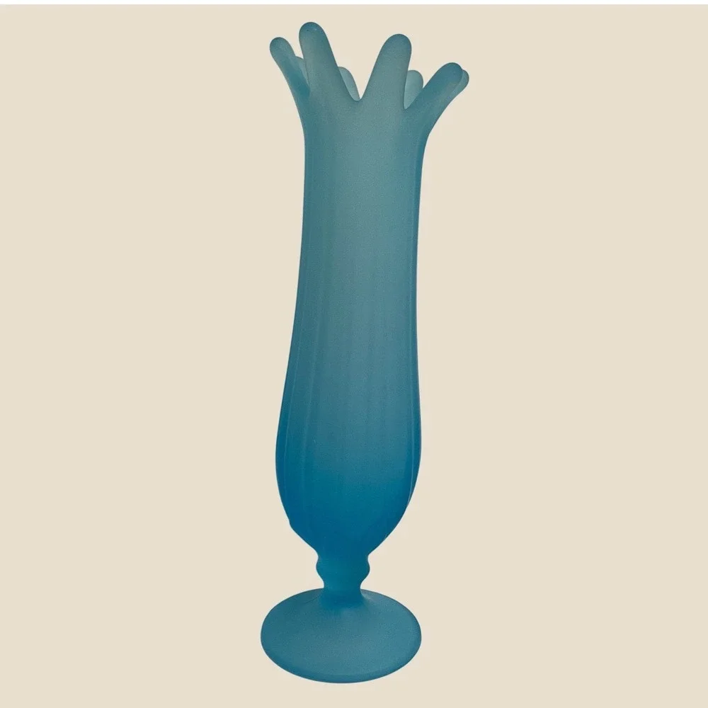 Westmoreland Satin Glass Finger Vase Home Decor 10.5